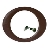 Asymmetrical oval wall mirror seventies