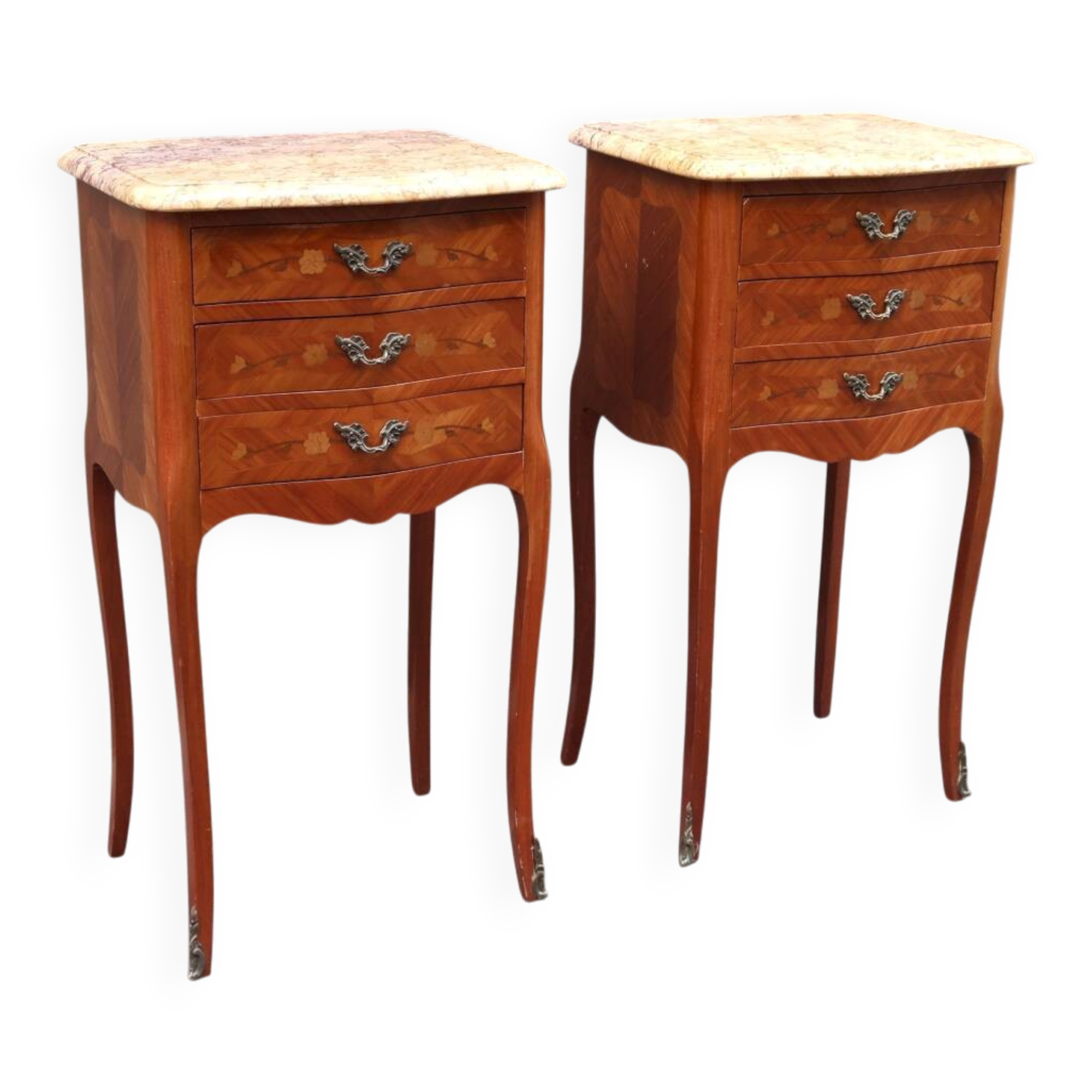 Pair of Louis XV style bedside tables