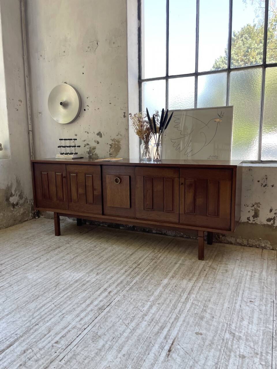 1950s modernist oak sideboard