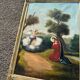 19th-century fireplace trumeau, oil on canvas, Christ in the Garden of Olives.