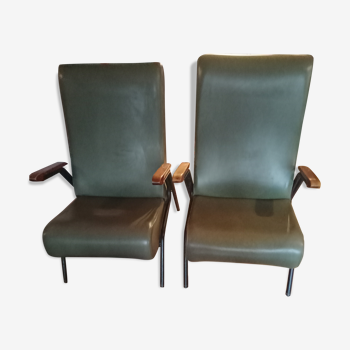 Paire de fauteuils 1950