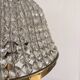 Antique Art Nouveau Boudoir Lamp Gilded Brass Glass Pendant 19th Century