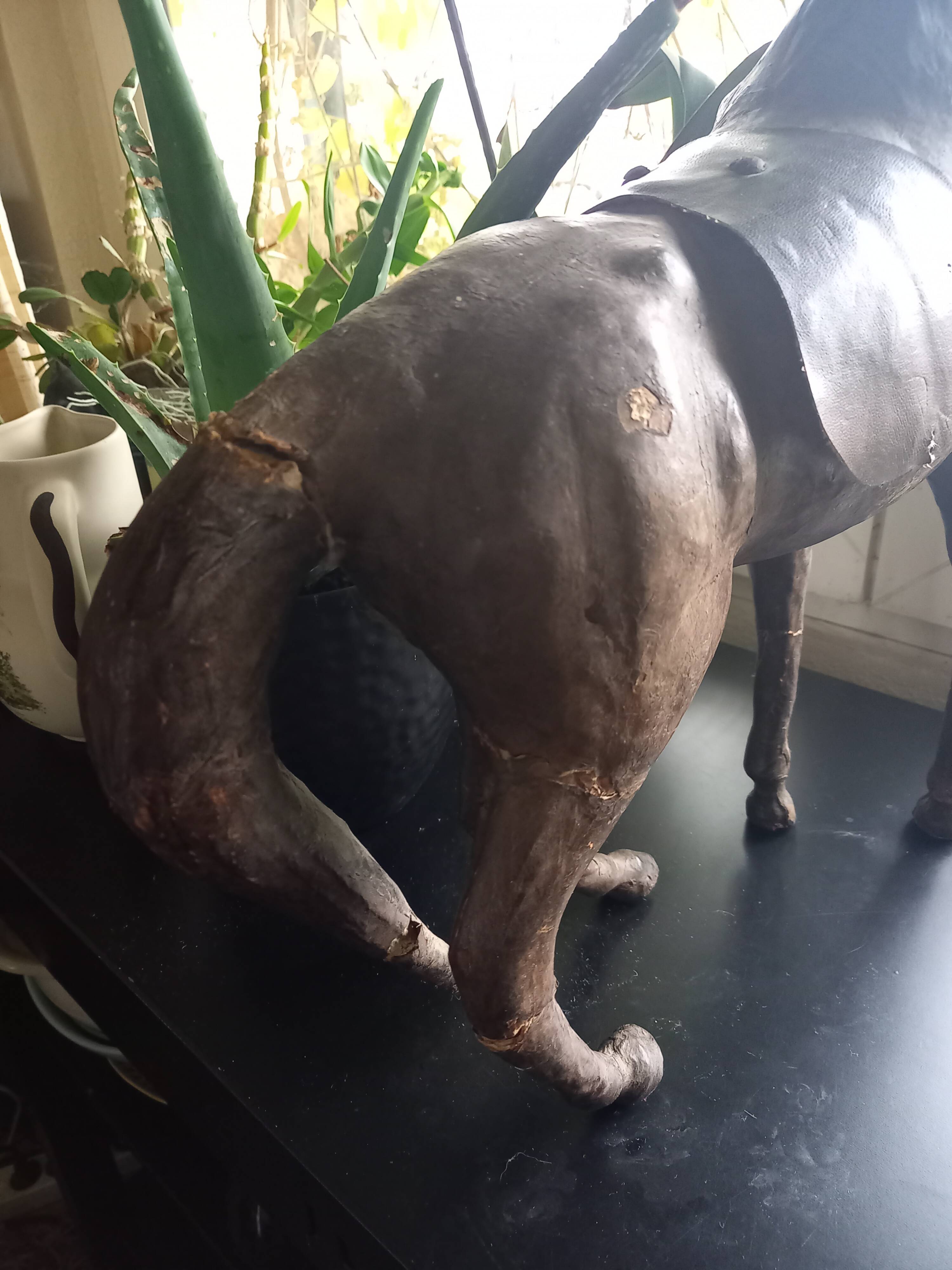 Old leather horse toy