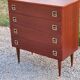 Vintage mahogany chest of drawers from the 60s conical feet 4 drawers
