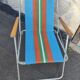 Chaise pliante de camping rétro vintage 1970