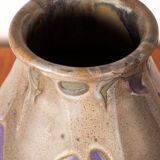 Large Art Deco glazed ceramic vase, by Léon Pointu, Puisaye stoneware.