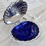 Vintage shell butter dish from the 1970s