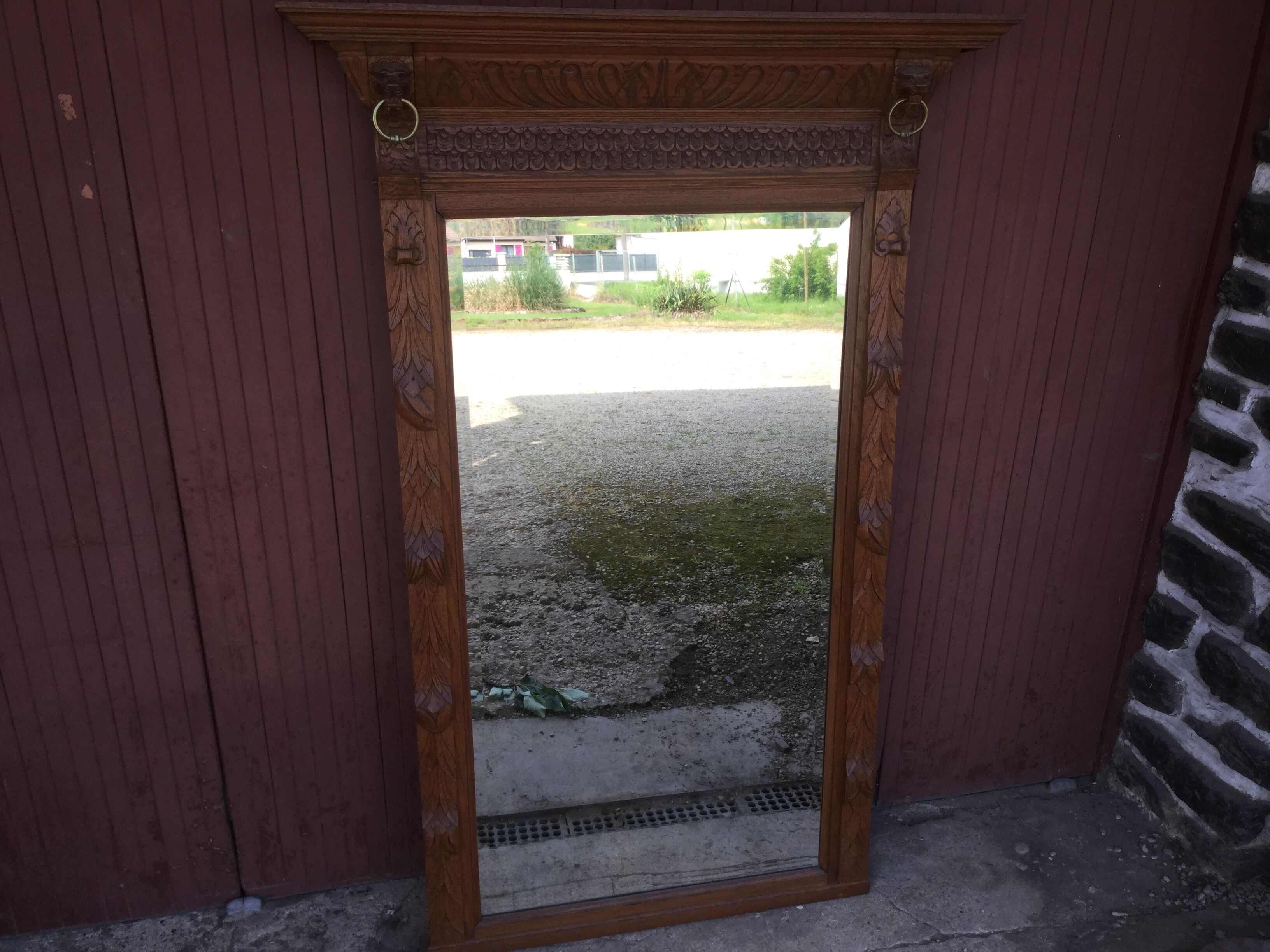 Lion head mirror 165x110cm