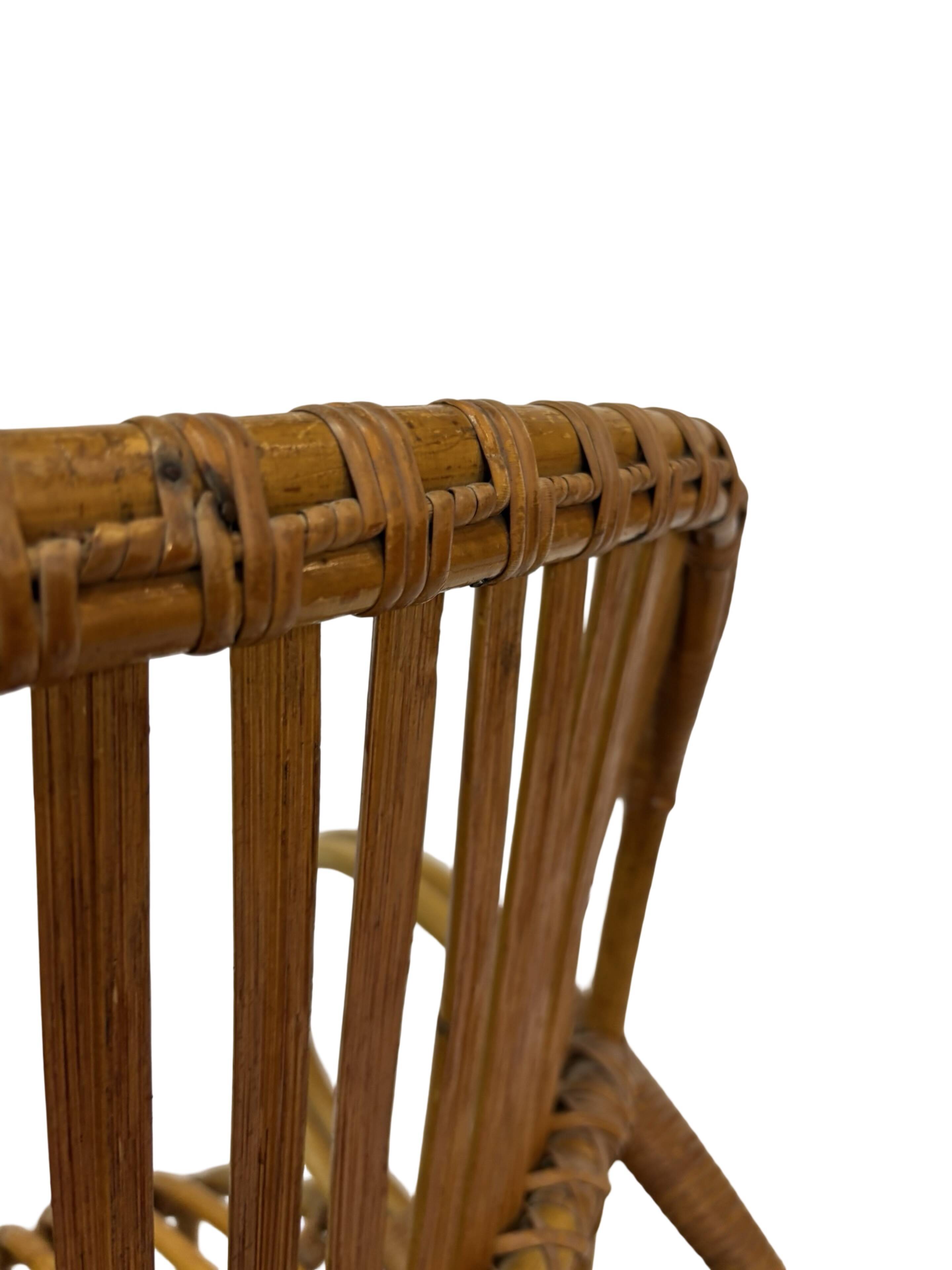 Vintage Rattan Chair Dirk Van Sliedregt Rohe Noordwolde 1960