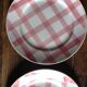 A set of 6 flat plates Nappe Rose Moulin des Loups