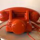 Orange Socotel phone with keys from the 70s 80s