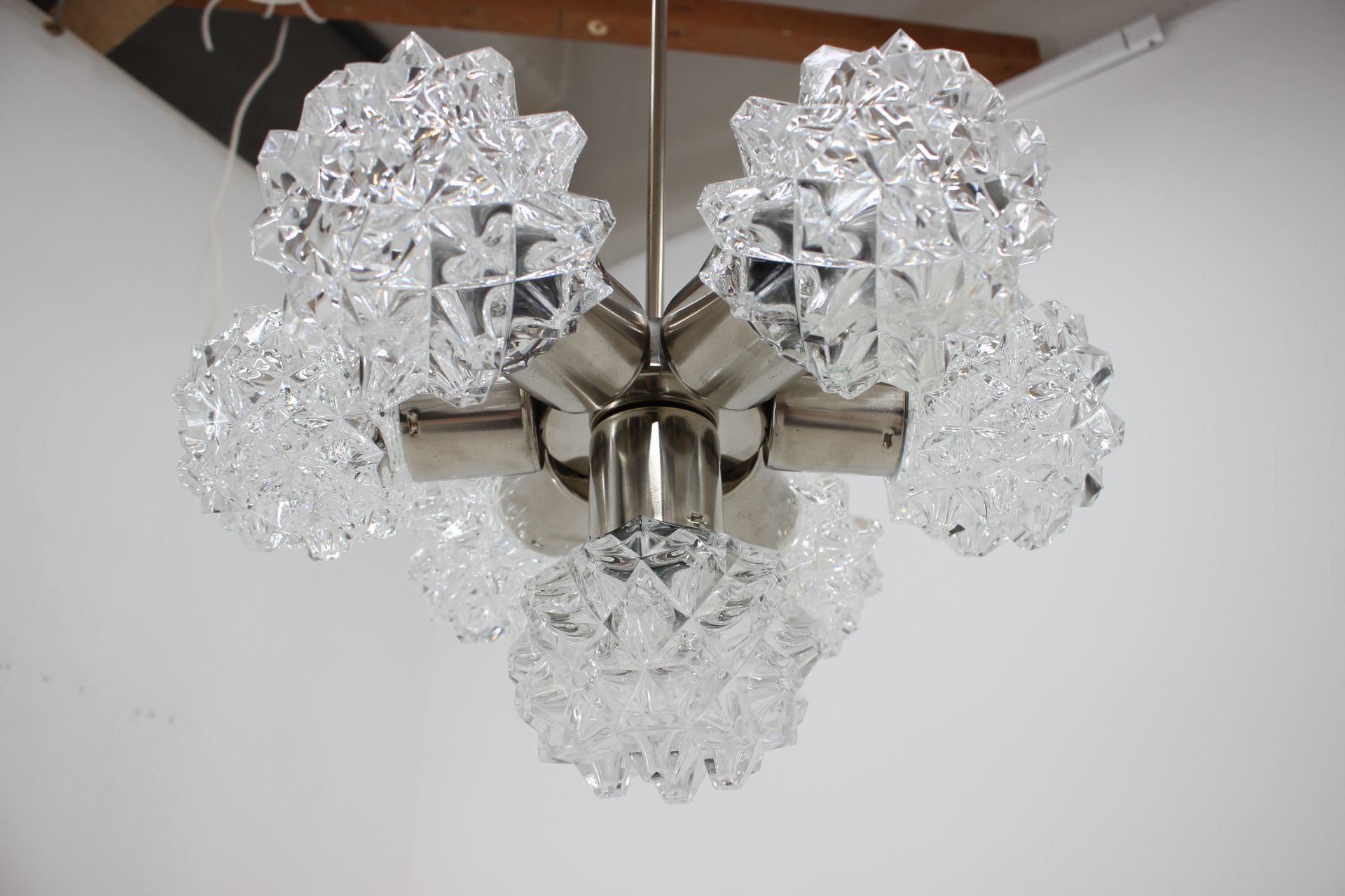 Mid-century glass chandelier , Kamenický Šenov, 1960´s