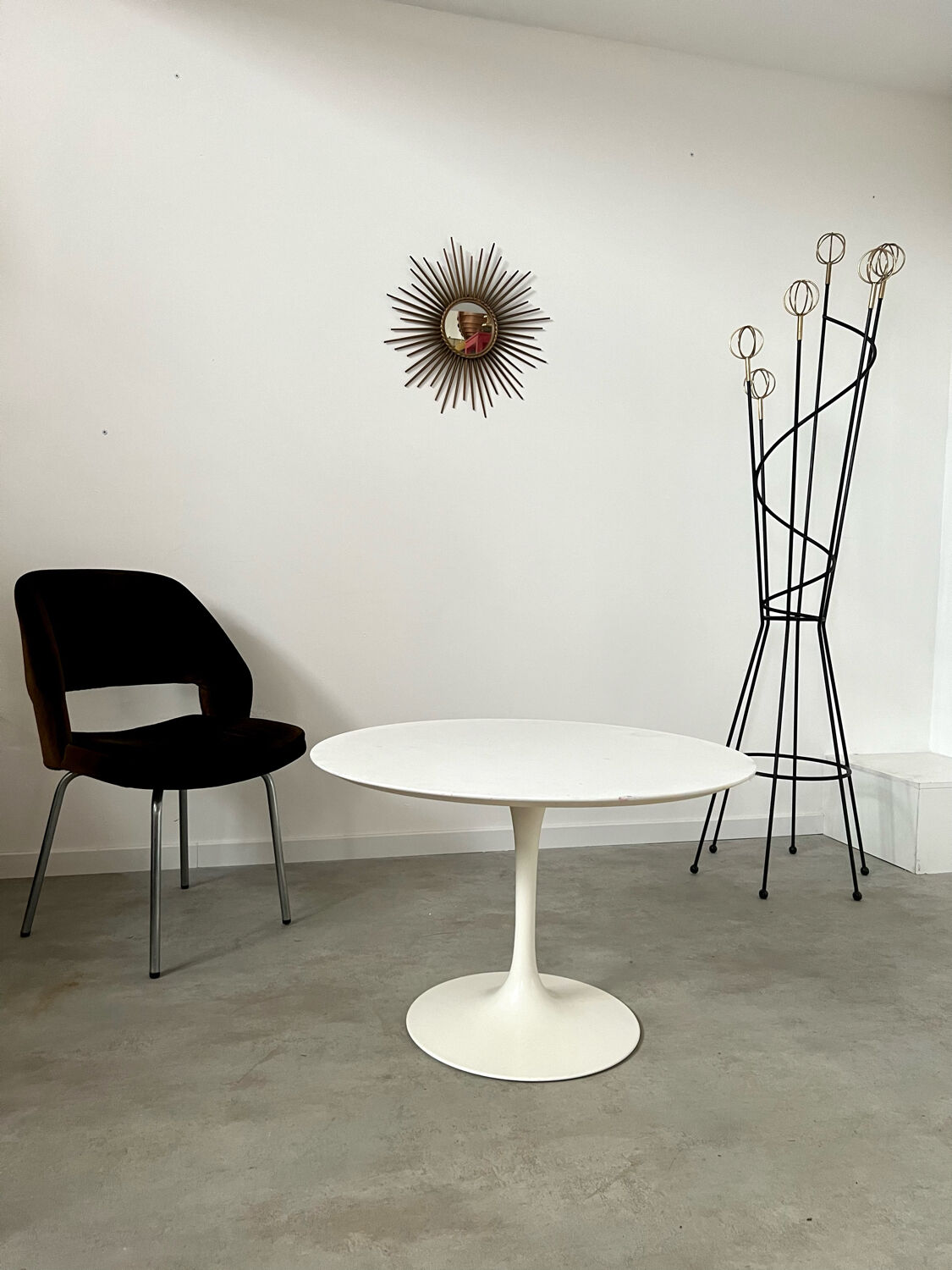 Old metal coat rack design 60s vintage