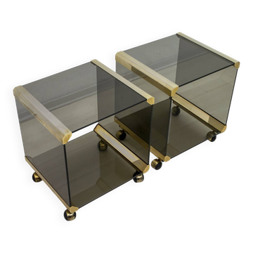 Pair of Pierangelo Galotti Italian Coffee Tables "George" Galotti & Radice