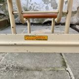 Vintage step stool in wood and steel