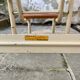 Vintage step stool in wood and steel