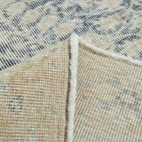 5x8 Navy Blue Beige Vintage Persian Rug, 144x259Cm SK 21485