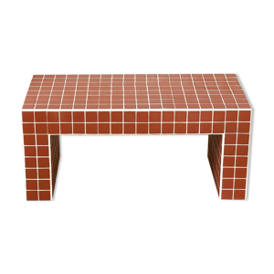 Table basse en carreaux de céramique