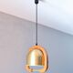 Mid Century Italian Modern Brass and Oak adjustable height Chandelier 70s