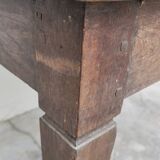 Old rustic farm table in solid oak 19th - 1m12