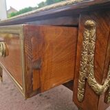 Louis XVI style bureau plat - Circa 1880 - In mahogany and mahogany veneer