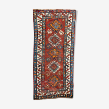 Kazak ancient Caucasian carpet 140x300 cm