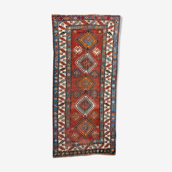 Tapis ancien caucasien Kazak 140x300 cm