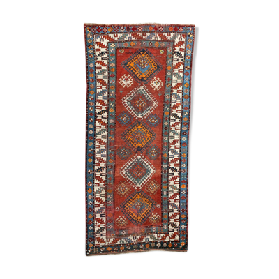 Tapis ancien caucasien Kazak 140x300 cm
