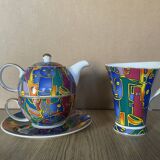 Teapot and cups "So French" decor of the galleon