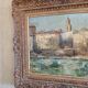 Tableau de raymond vernet  " clocher de  la  baie  de  saint  tropez "