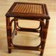 Small side table made of bamboo, rattan and wood - plant stand - Vintage