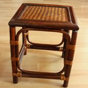Small side table made of bamboo, rattan and wood - plant stand - Vintage
