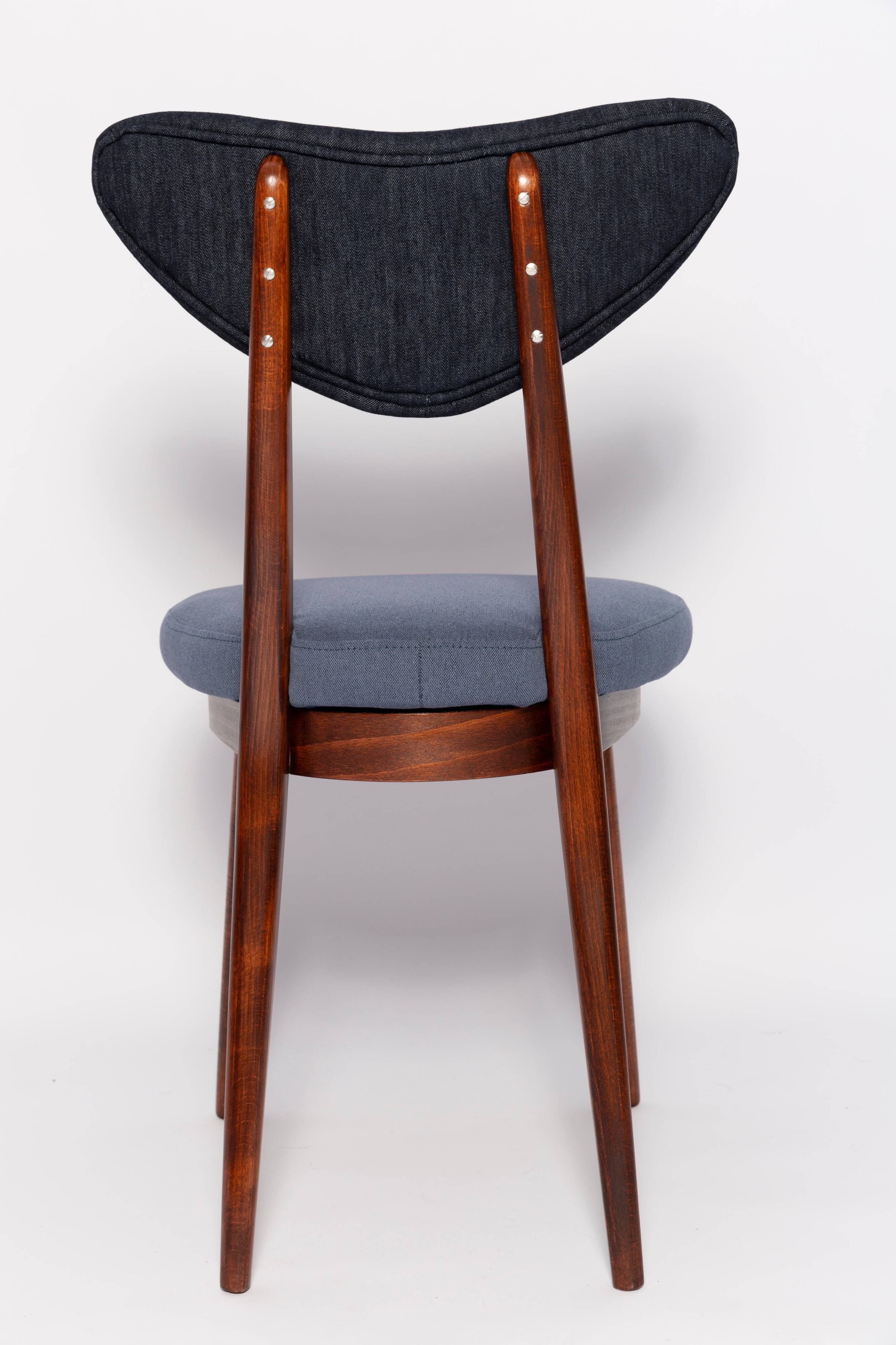 Mid-century dark blue denim armchair, Europe, 1960s