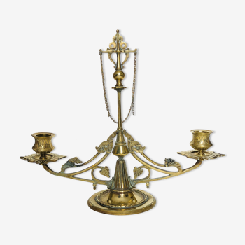 Golden bronze chandelier