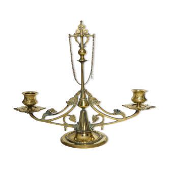 Golden bronze chandelier