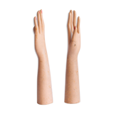 Wooden glove display mannequin hands, 1930s, set of 2.