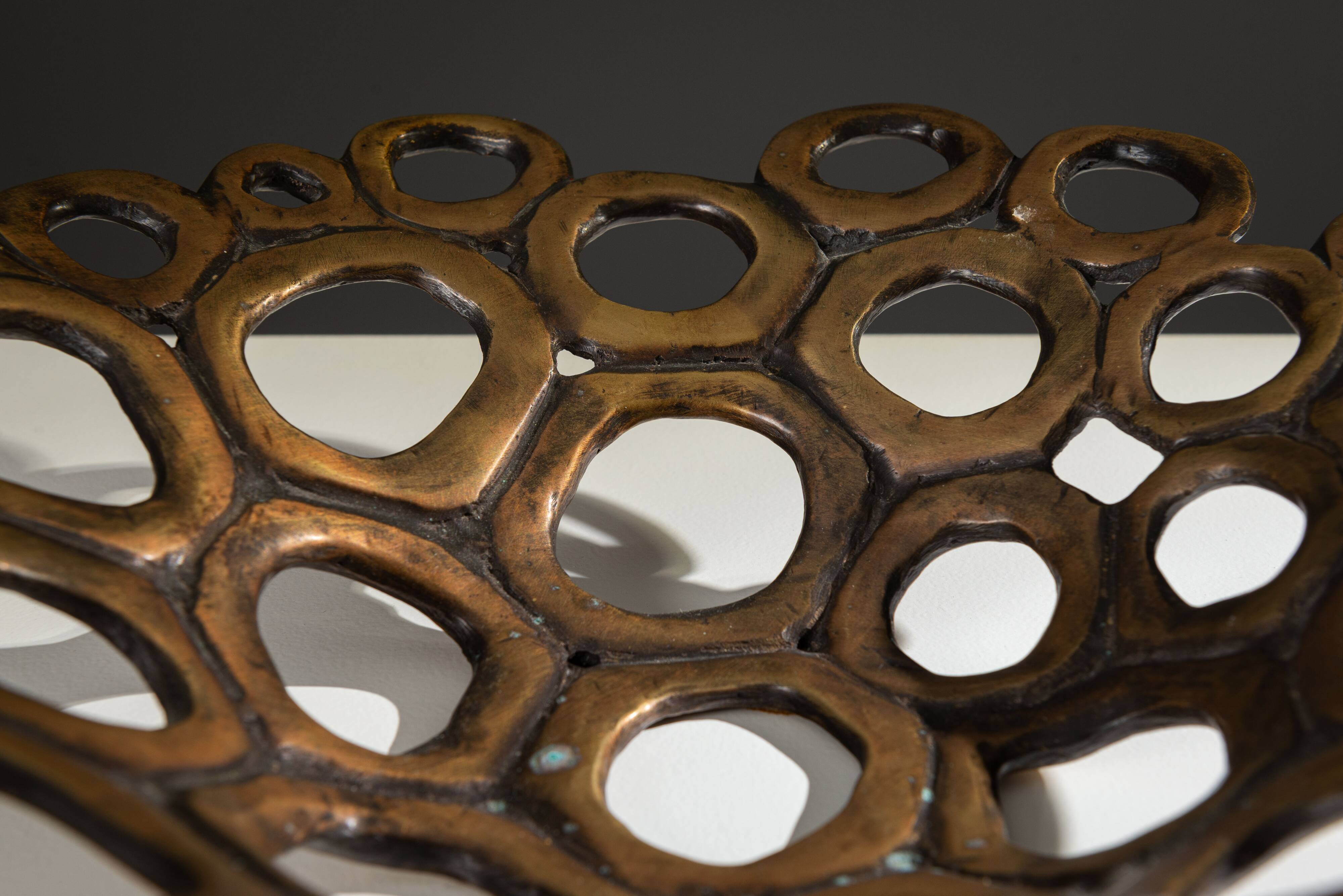 Solid brass fruitbowl