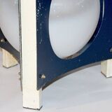 Lampadaire Vintage en Métal Bleu et Blanc, Italie