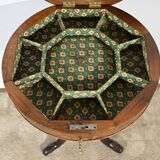 Trumpet Table for Work and Games, Walnut – Late 19th Century