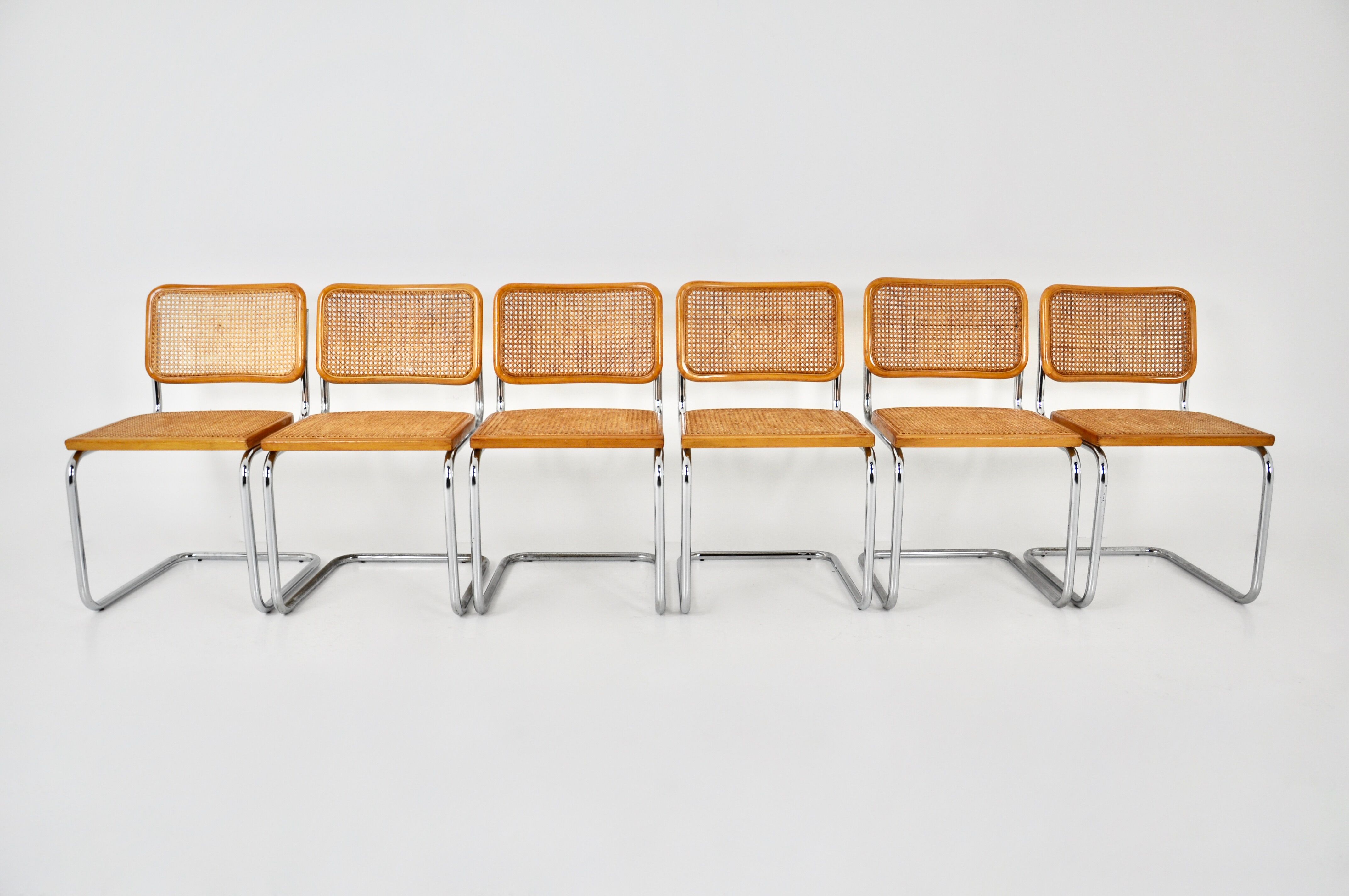 Dining chairs B32 by Marcel Breuer