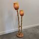 Louis Sognot rattan and wicker floor lamp, France, 1960s