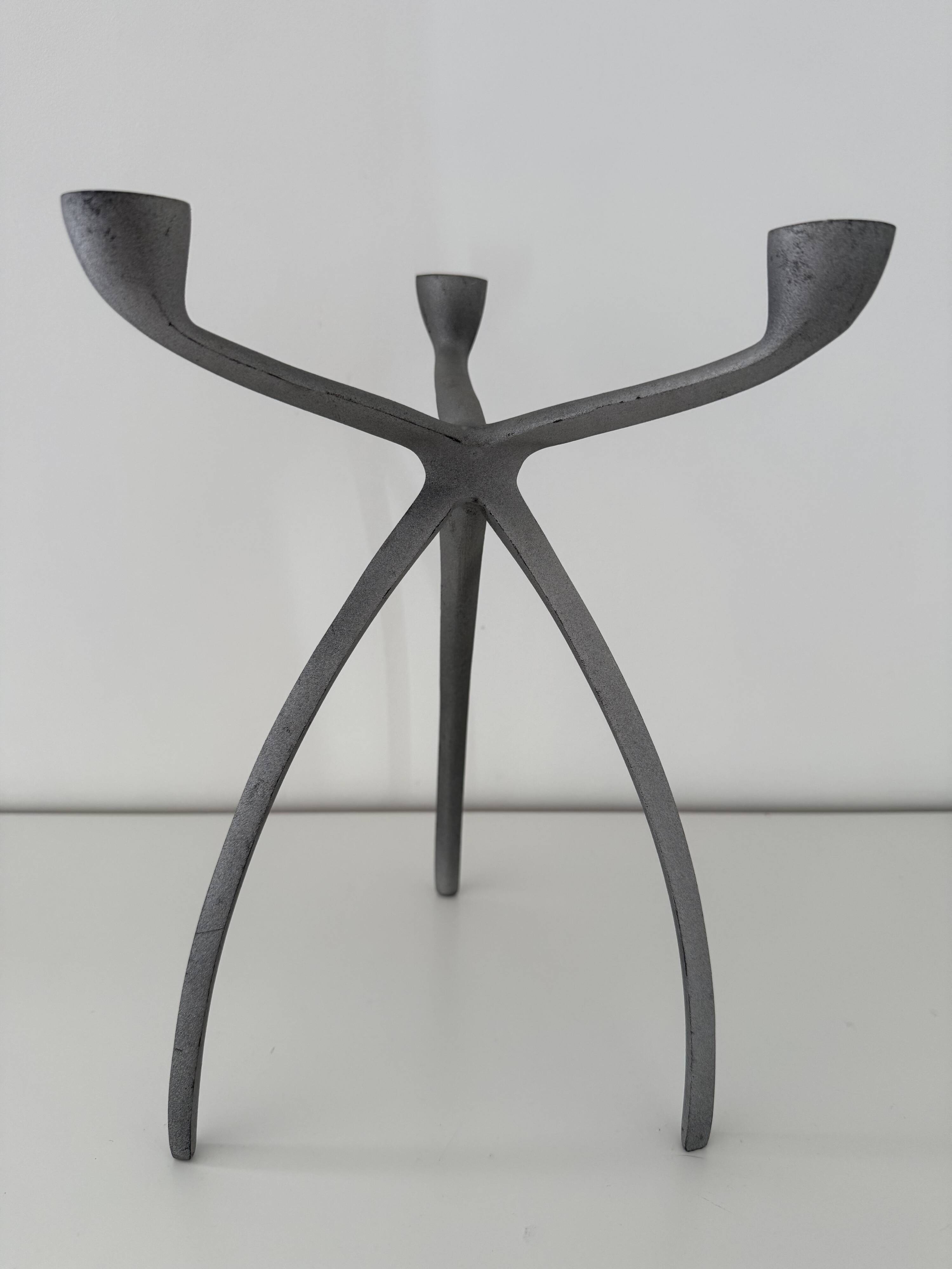Bougeoir, chandelier tripode "Spider" space age starck eames 80s design