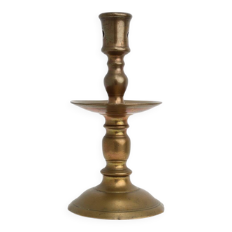 17th-Century Belgian Bronze Candlestick in Renaissance Style