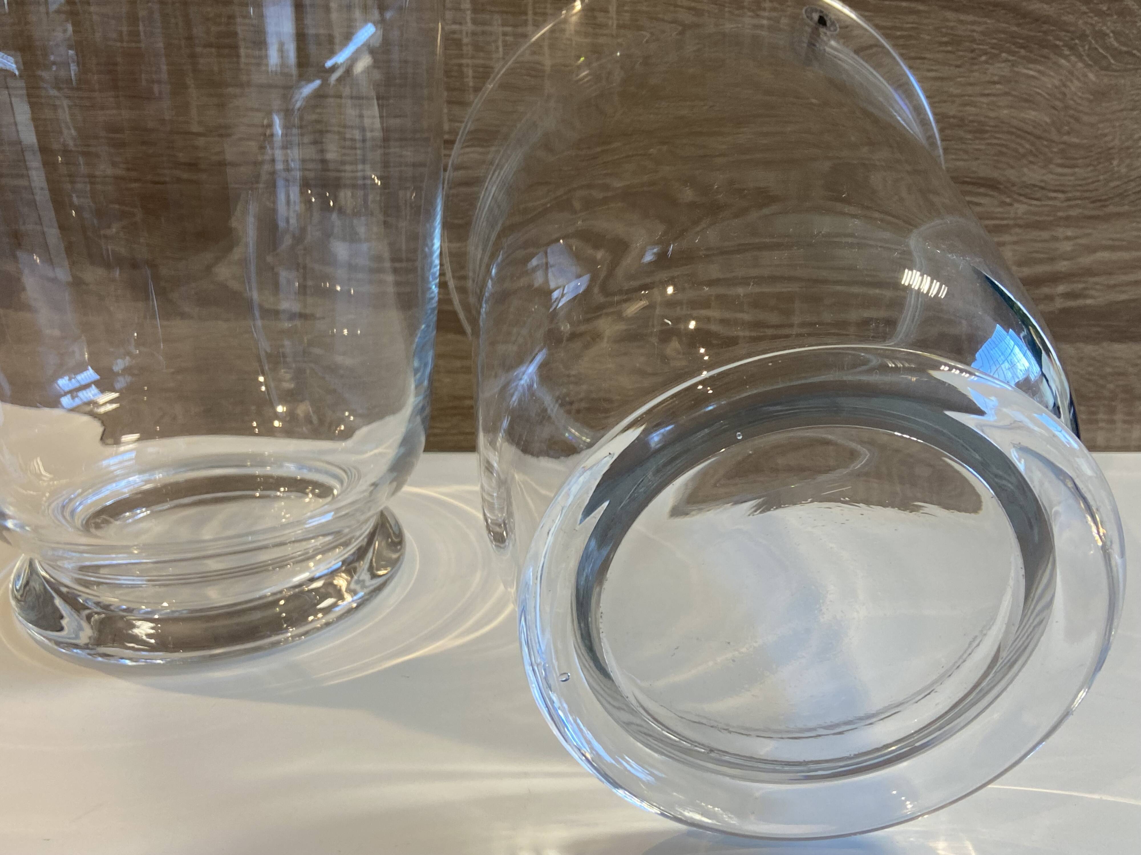 Duo of New Vases Tealight Holders in Crystal Glass Decorative Art Design