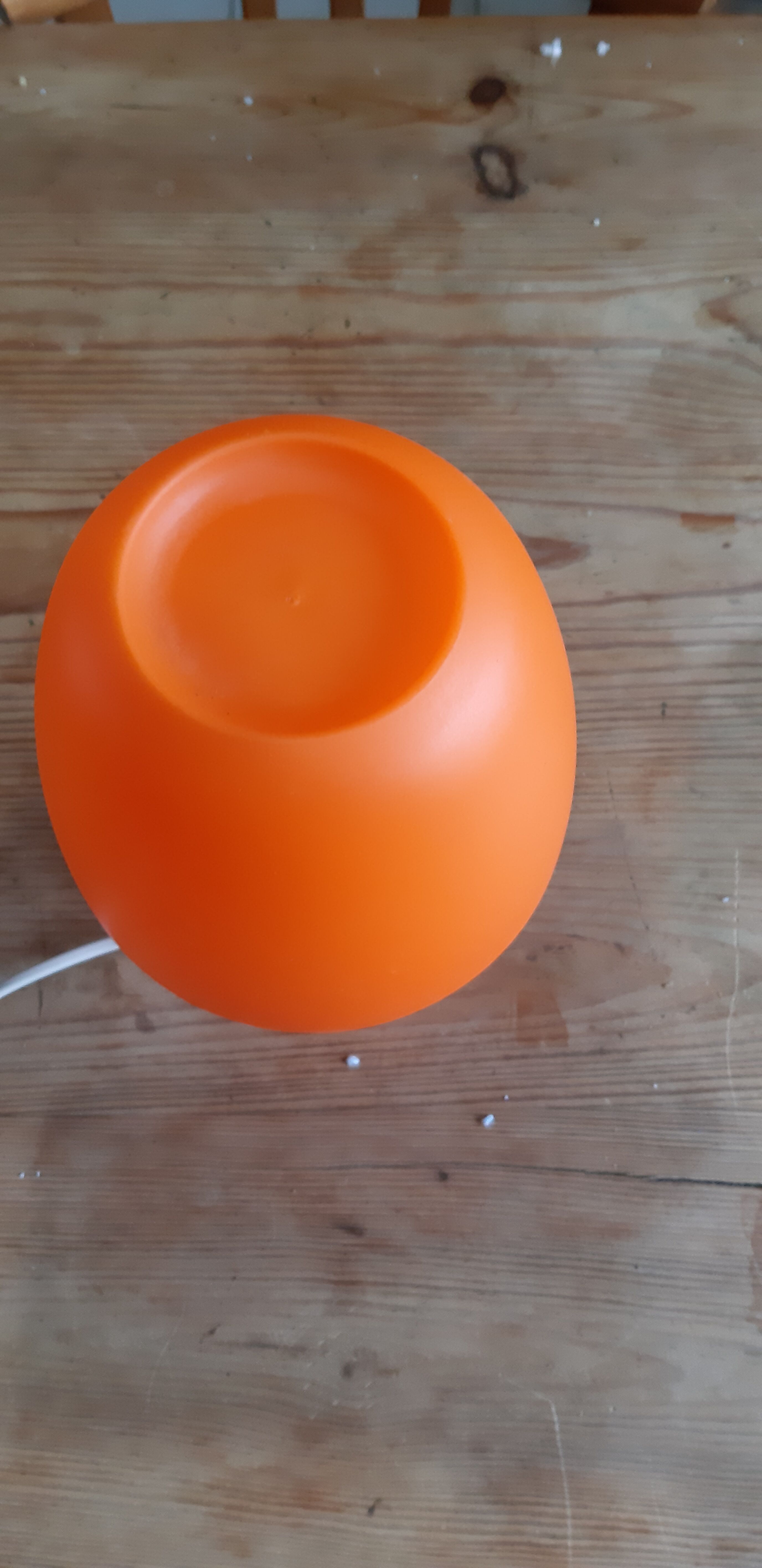 Vintage orange mushroom lamp