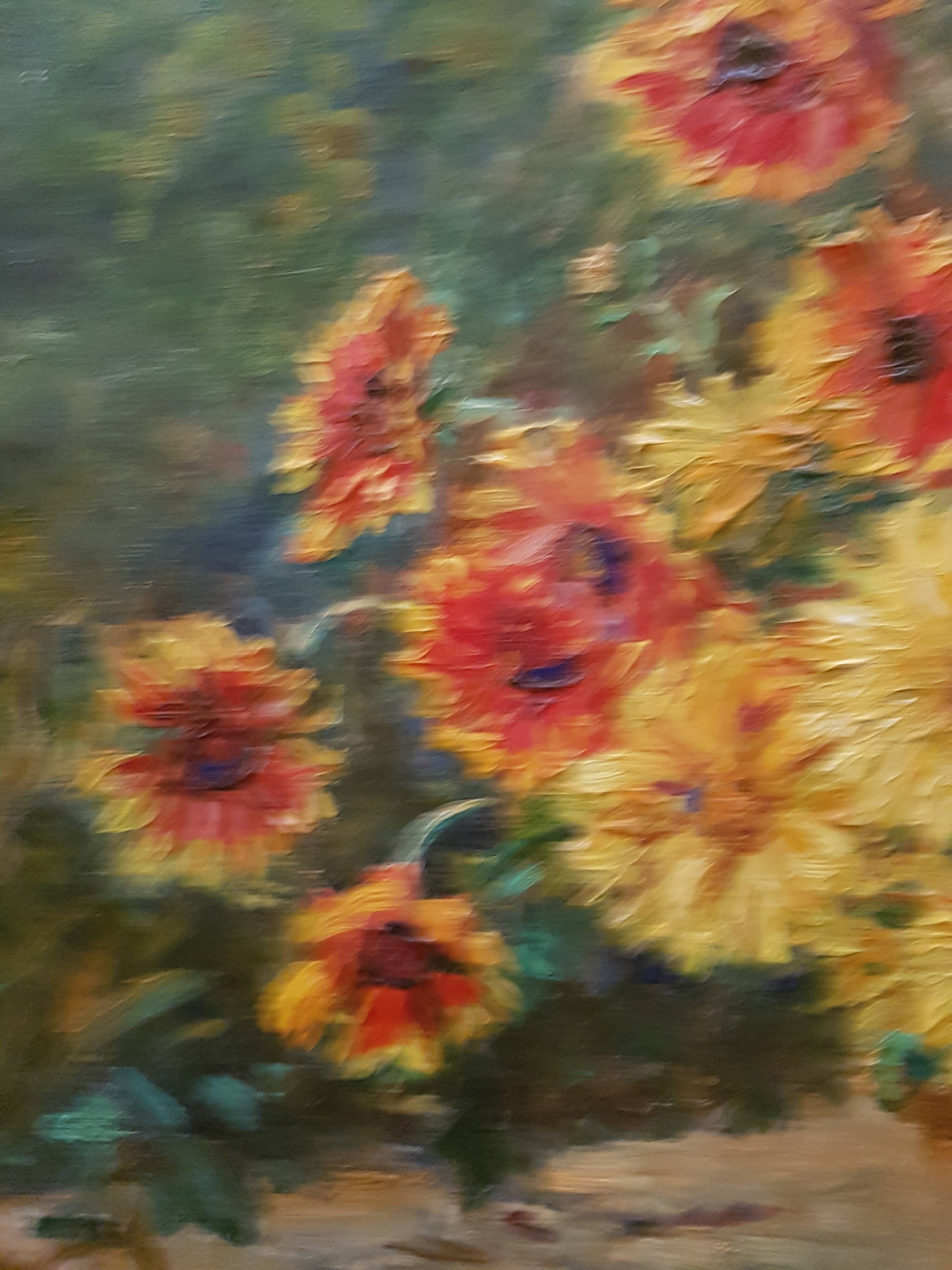 Painting Still Life with bouquet