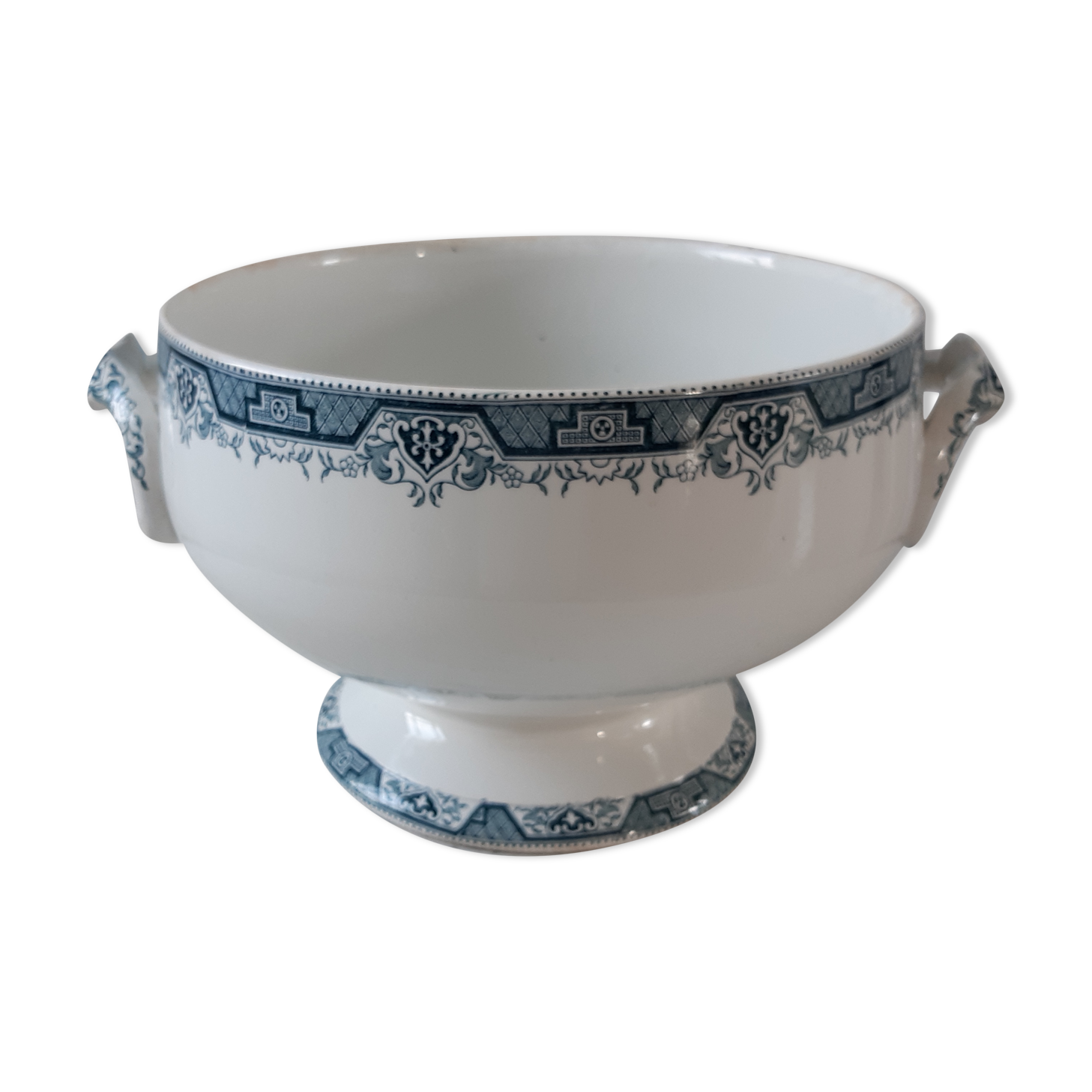 Salad bowl Terre de Fer Saint-Amand model "Morocco" early twentieth century