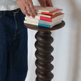 Turned wooden pedestal