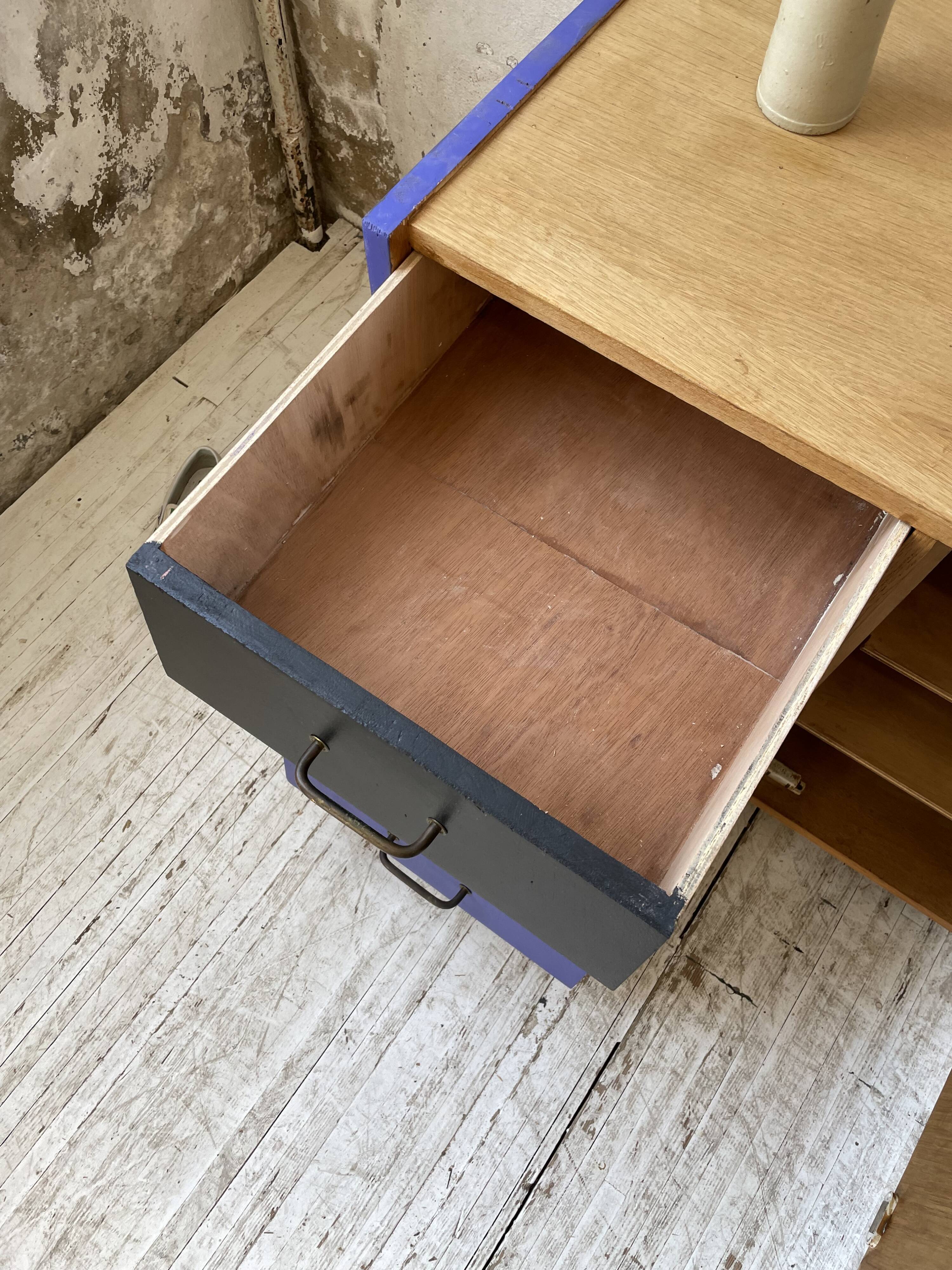 Meuble commode colorée années 60