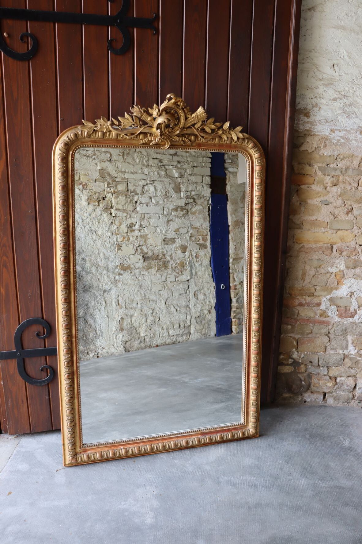 Mirror Louis Philippe gilded, 166 x 100 cm
